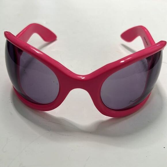 VINTAGE BUGEYE PINK SUNGLASSES WRAPAROUND MADE‎ IN ITALY - Picture 6 of 14